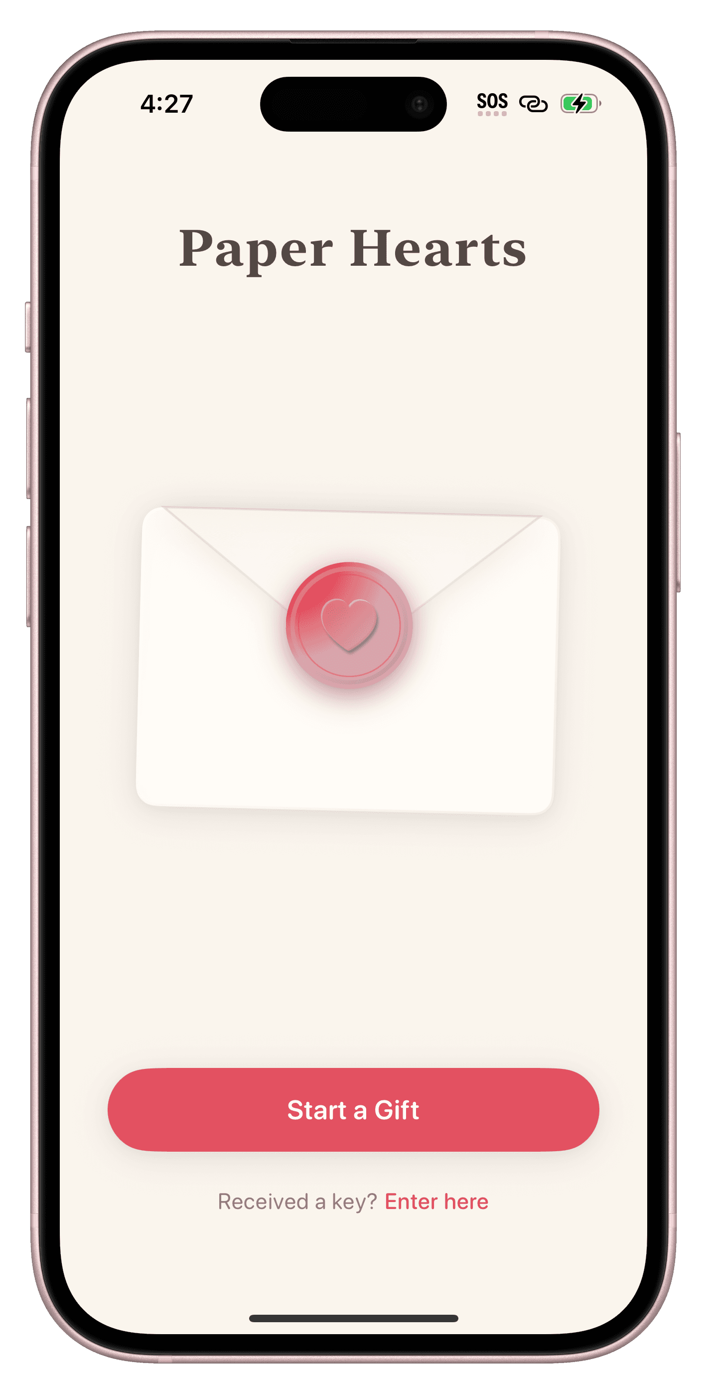 Paper Hearts App Screenshot